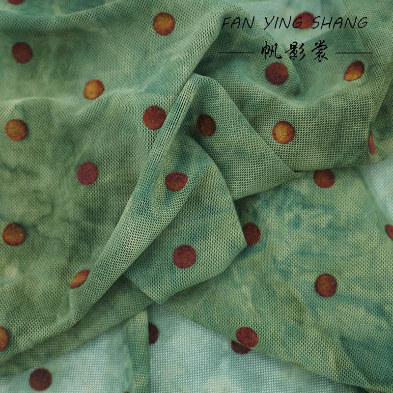 Sewing Tie Dye - Il Verde Polka Dot Maglia Tie-Dye
