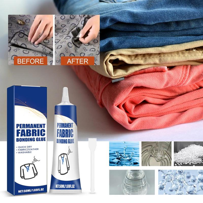 Fabric Glue Bond - Colla trasparente forte adesiva impermeabile per