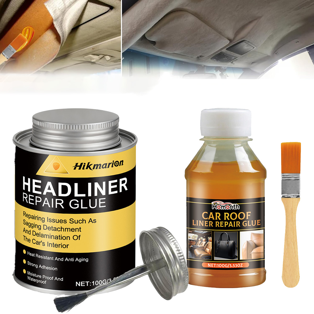 Fabric Glue Bond - Colla per Riparazione Tettuccio Auto 100ml,