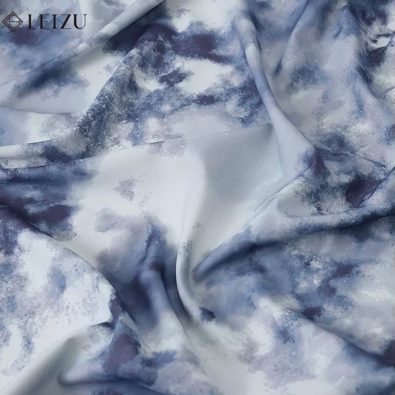 Sewing Tie Dye - Tessuto Chiffon Tie-Dye 30D Stile Acquerello,