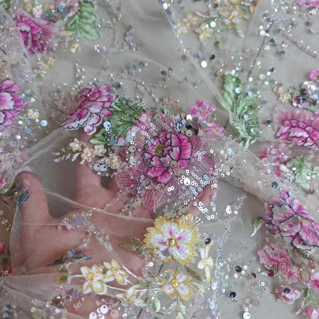 Sewing Embroidery Fabric - Tessuto in Pizzo di Lusso con