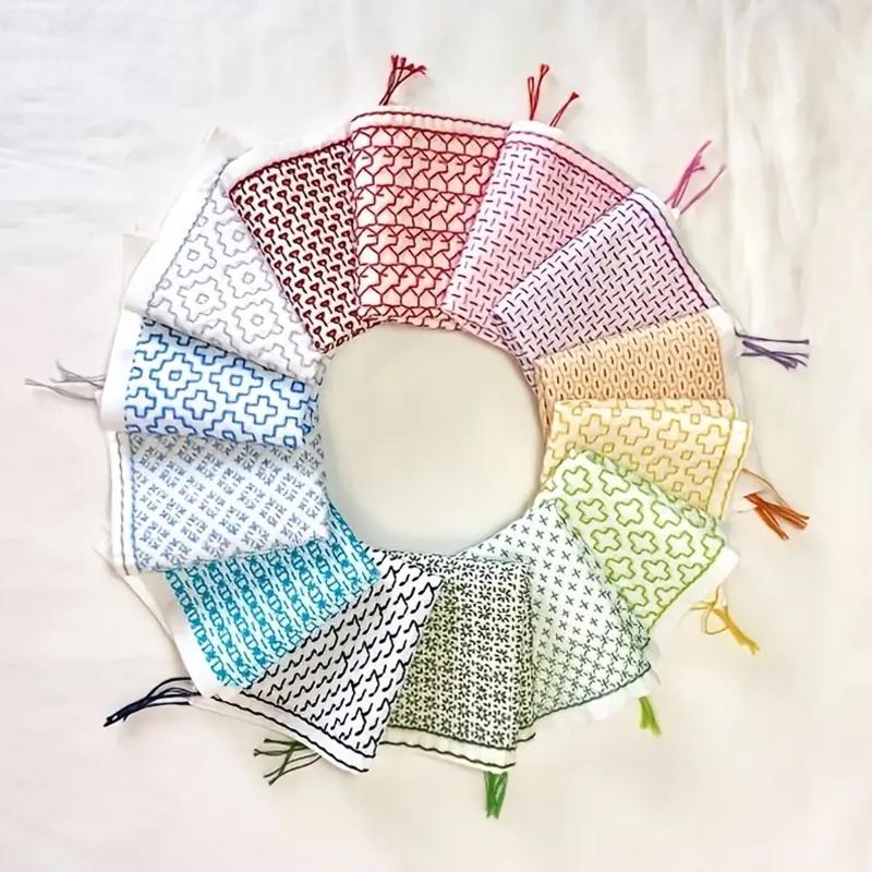Sewing Embroidery Fabric - 9/32 pezzi filo e aghi tessuto